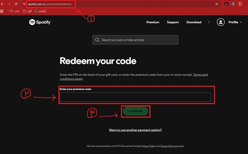 redeem کردن کد گیفت کارت