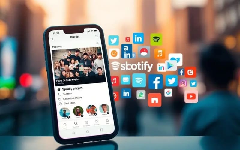 تبلیغ پلی لیست اسپاتیفای در شبکه های اجتماعی
